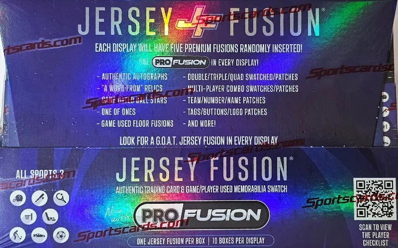 2023 Jersey Fusion All Sports Series 3 Case 10 Packs inside