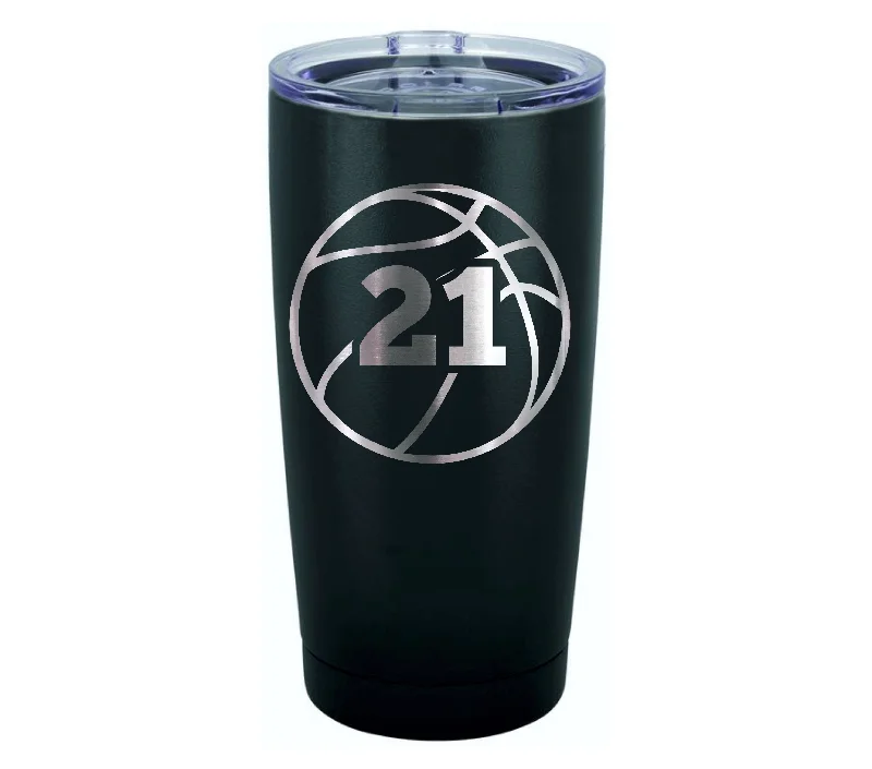 Personalized Basketball Jersey Number Tumbler