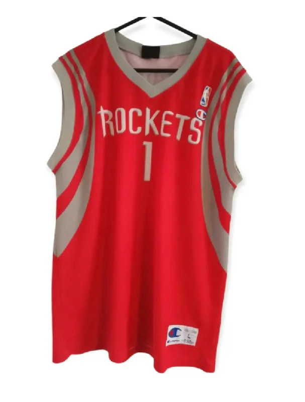 Champion Houston Rockets NBA Basketball jersey, #1 McGrady, red, size Large