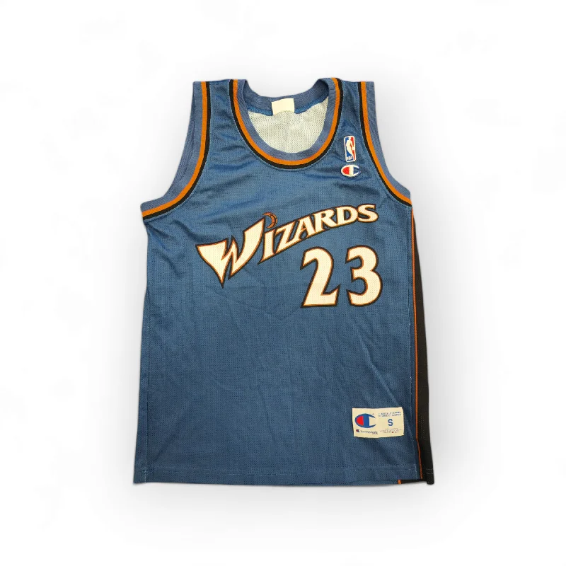 Champion Washington Wizards NBA Basketball Jersey, #23 Jordan, Blue, Size Small