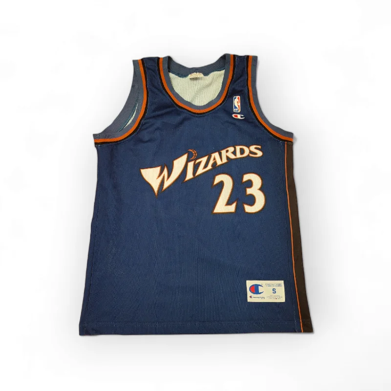 Champion Washington Wizards NBA Basketball Jersey, #23 Jordan, Blue, Size Small