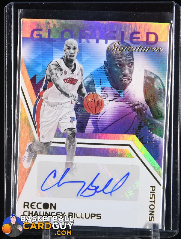 Chauncey Billups 2020-21 Panini Recon Glorified Signatures Gold #52 JERSEY NUMBER #1/10