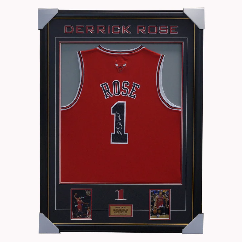 Derrick Rose Chicago Bulls Signed Jersey Framed - 2660