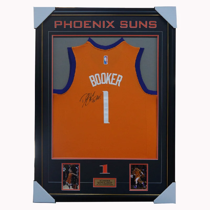 Devin Booker Phoenix Suns Nba Signed #1 Jersey Framed - 4504