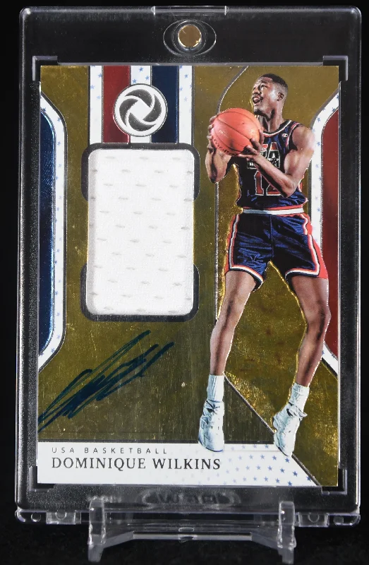 Dominique Wilkins 2018-19 Panini Opulence Gold Medal Jersey Autographs #5 #/79