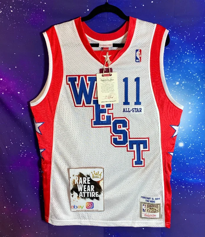 Houston Rockets Yao Ming NBA All Star Game WEST Mitchell & ness Jersey Sz 40