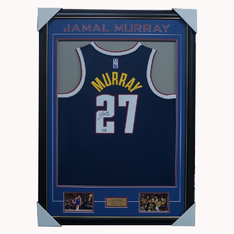 Jamal Murry Signed Denver Nuggets NBA Jersey Framed 2023 NBA Champions - 5509