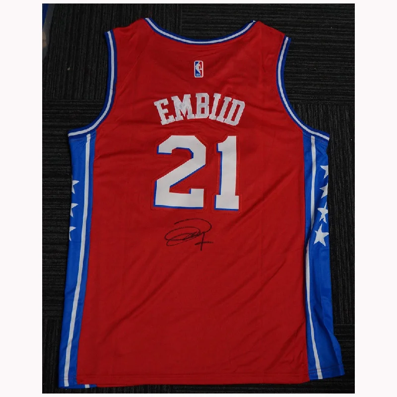 Joel Embiid Philadelphia 76ers Signed #21 Jersey Framed - 5839