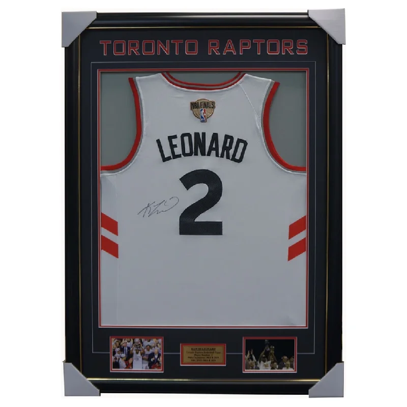 Kawhi Leonard Signed Toronto Raptors 2019 Nba Champions Jersey Framed 100% Authentic - 3768