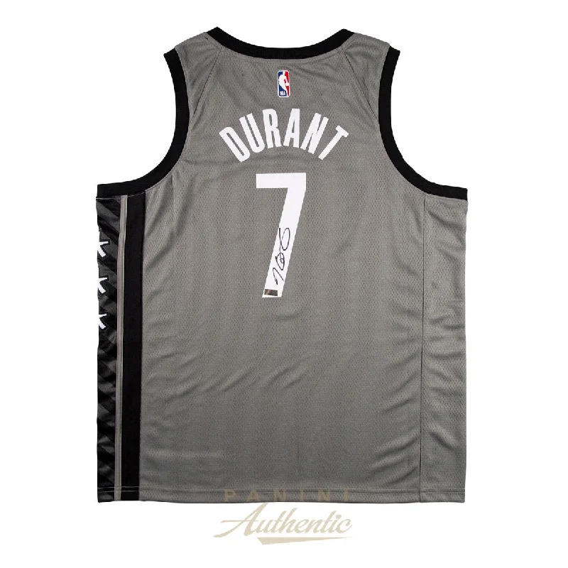 Kevin Durant Signed Grey Brooklyn Nets #7 NBA Official Panini Authentics Jersey - 4603