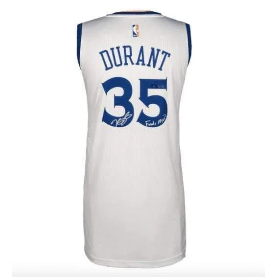 Kevin Durant Signed Warriors Jersey Inscribed "Finals Mvp" #D/135 COA Autograph