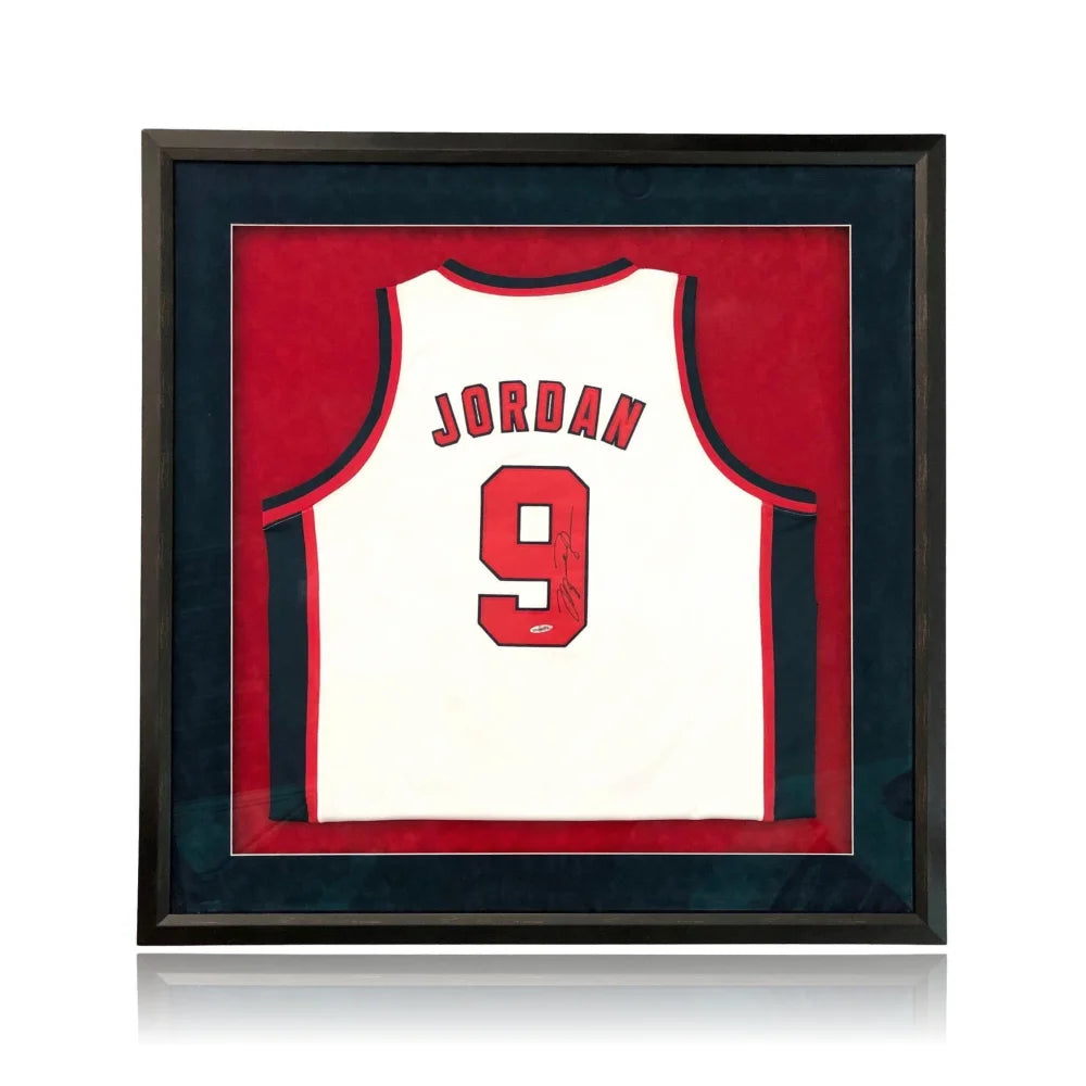 Michael Jordan Signed Framed 1992 USA Dream Team Jersey UDA COA Autograph Upper Deck 92