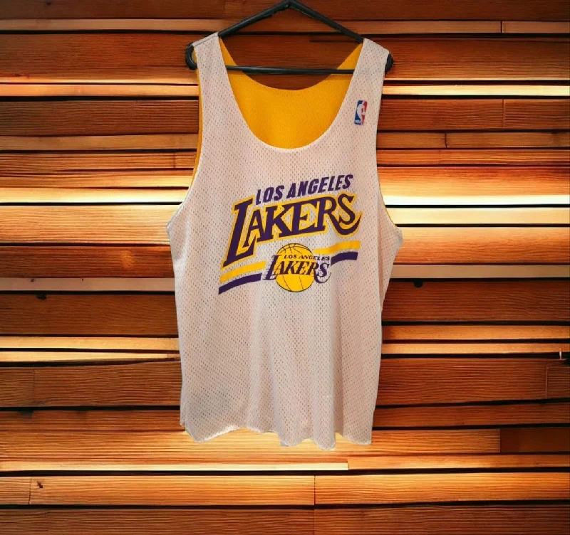 Mitchell And Ness Los Angeles Lakers Reversible Training Jersey, Size Large