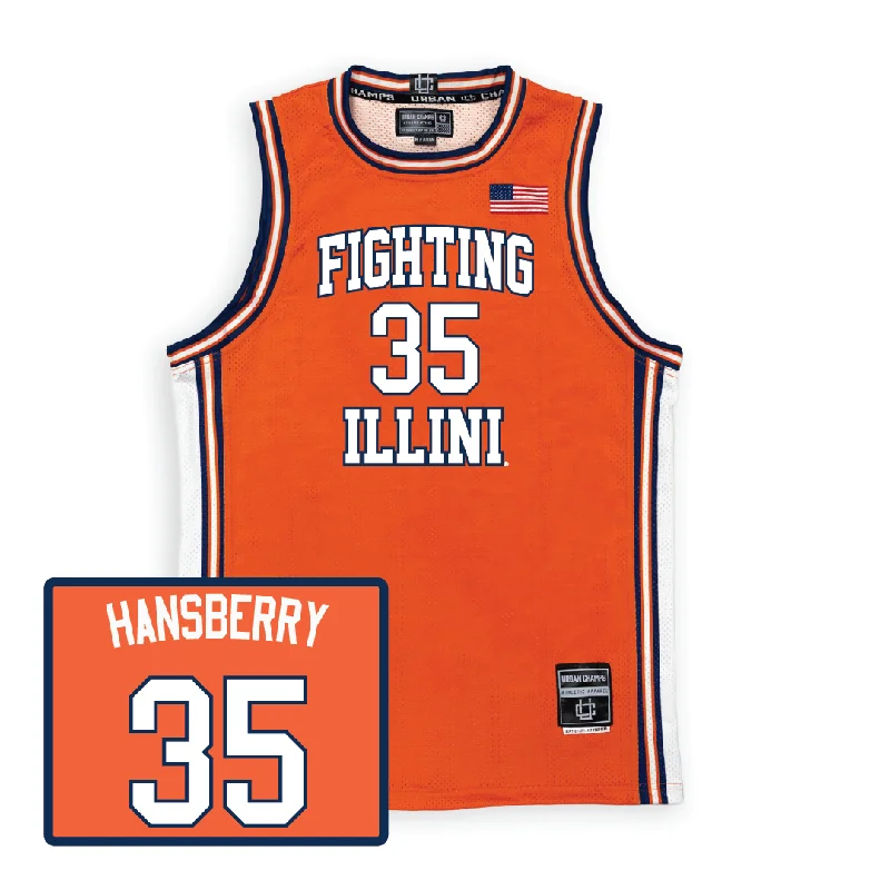 Orange Men's Basketball Illini Jersey - Amani Hansberry #35