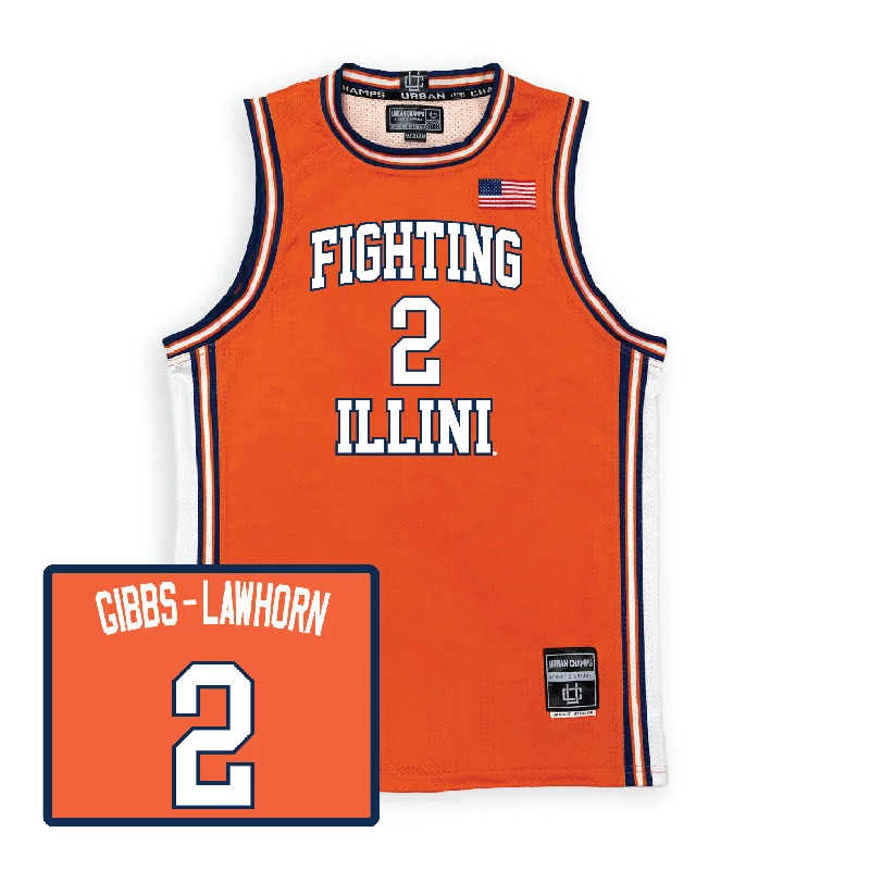 Orange Men's Basketball Illini Jersey - Dra Gibbs-Lawhorn