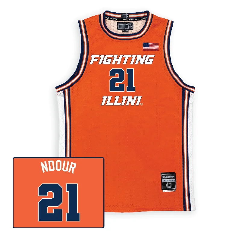 Orange Women's Basketball Fighting Illini Jersey  - Aicha Ndour