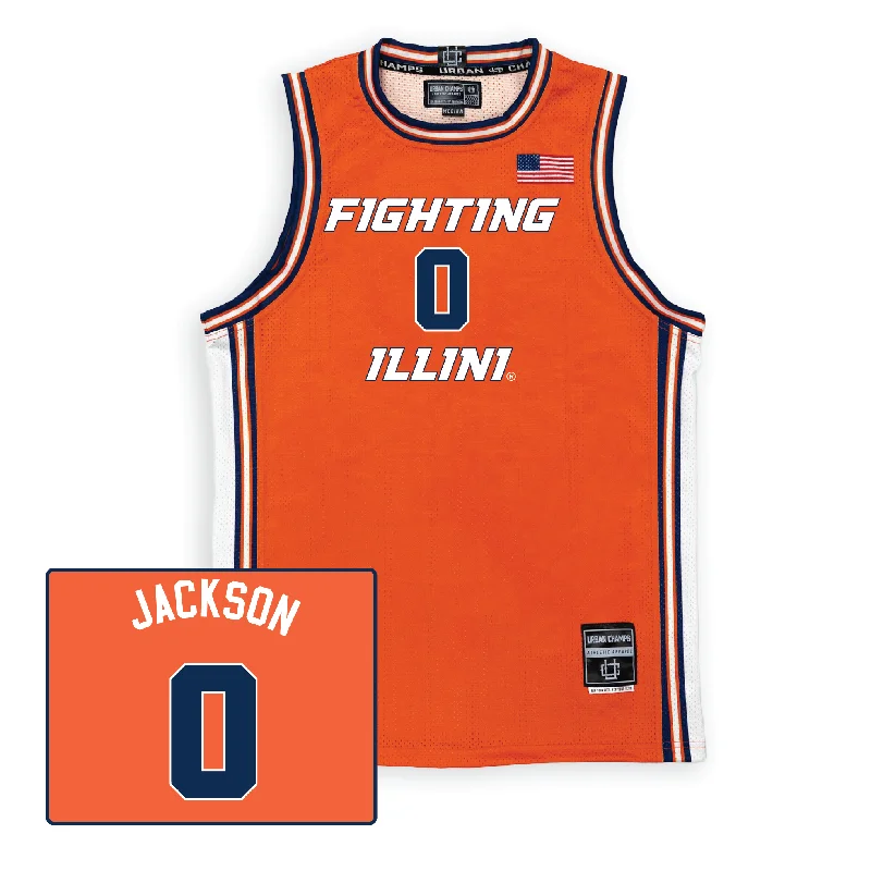 Orange Women's Basketball Fighting Illini Jersey  - Camille Jackson