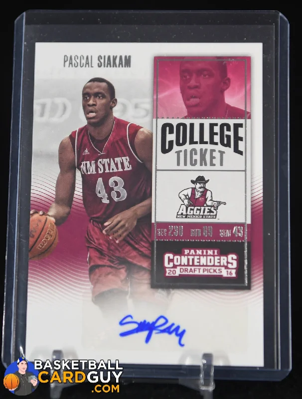 Pascal Siakam 2016-17 Panini Contenders Draft Picks #143A AU/Red jersey