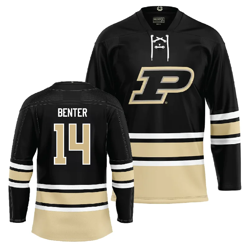 Purdue Men's Basketball  Black Hockey Jersey   - Jack Benter