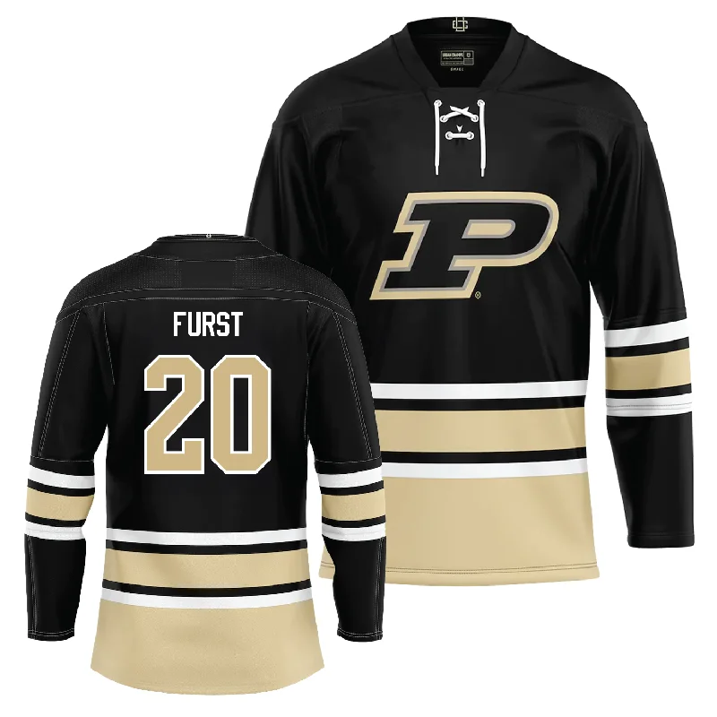 Purdue Men's Basketball  Black Hockey Jersey - Joshua Furst | #20