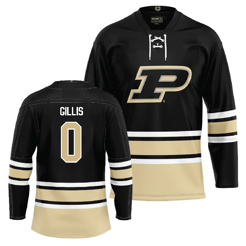 Purdue Men's Basketball  Black Hockey Jersey - Mason Gillis | #0