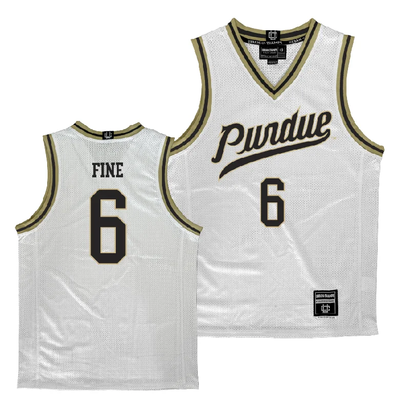 Purdue Men's Basketball White Jersey  - Aaron Fine