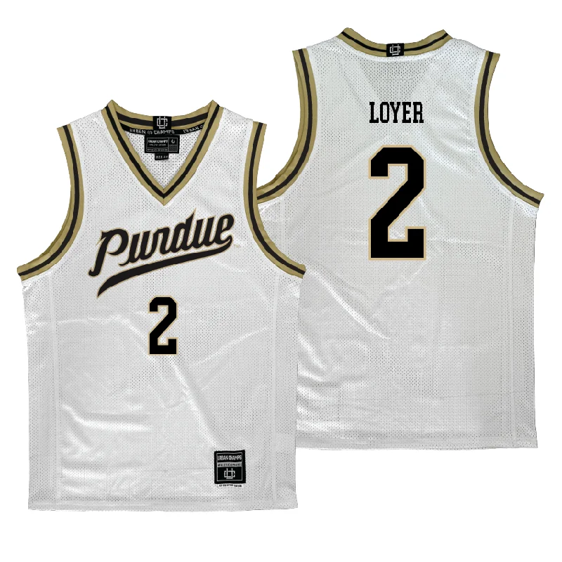 Purdue Men's Basketball White Jersey - Fletcher Loyer | #2