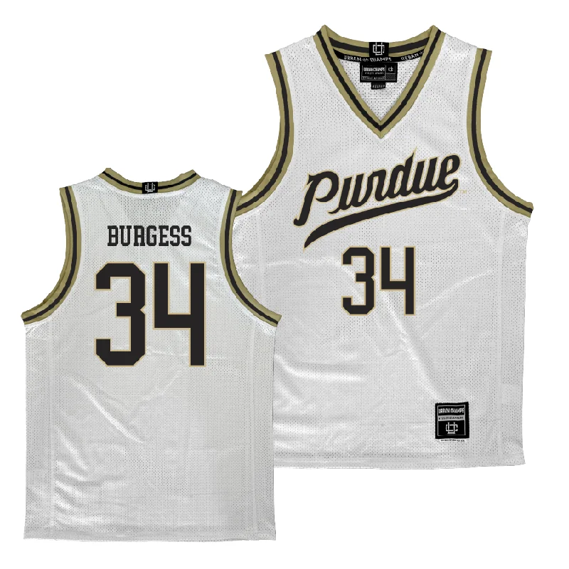 Purdue Men's Basketball White Jersey  - Raleigh Burgess