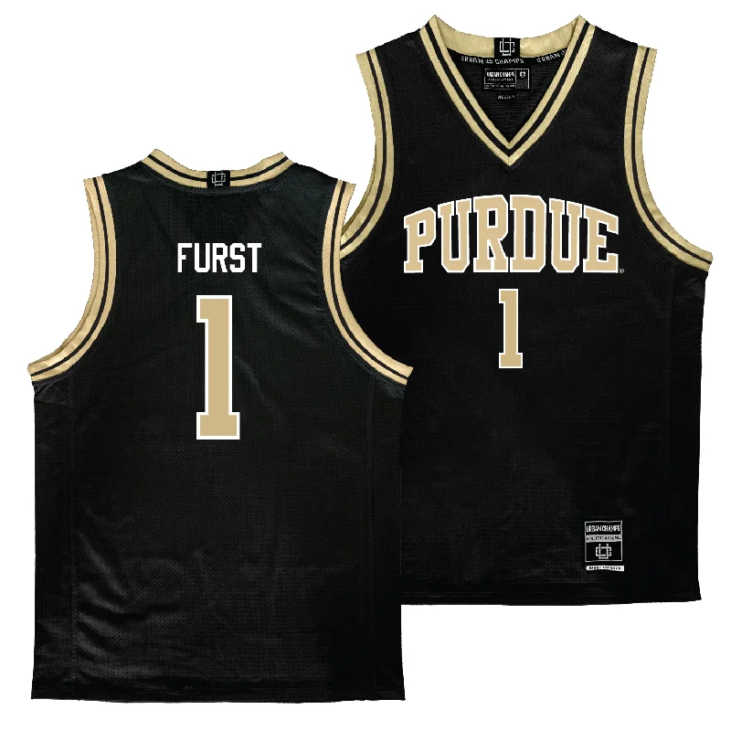 Purdue Men's Black Basketball Jersey - Caleb Furst | #1