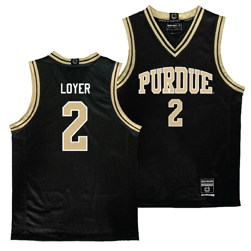 Purdue Men's Black Basketball Jersey - Fletcher Loyer | #2