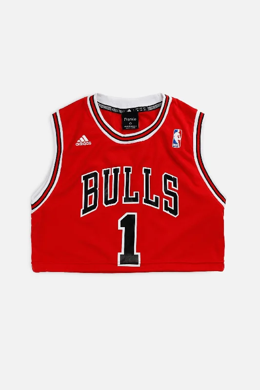 Rework Chicago Bulls NBA Crop Jersey - XS