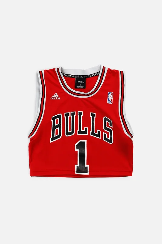 Rework Chicago Bulls NBA Crop Jersey - XS