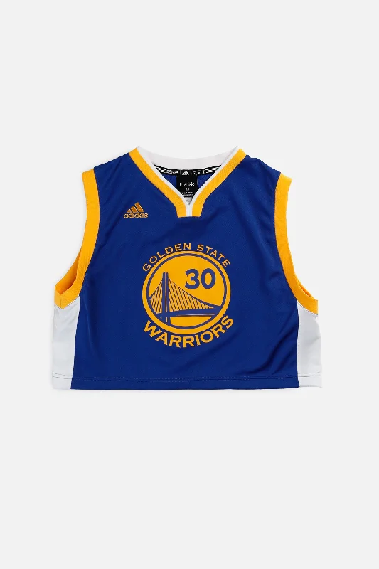 Rework Golden State Warriors NBA Crop Jersey - S