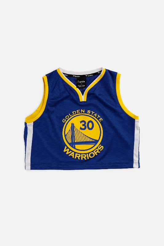 Rework Golden State Warriors NBA Crop Jersey - XS