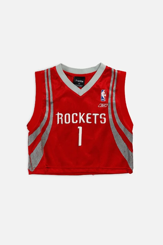 Rework Houston Rockets NBA Crop Jersey - XS