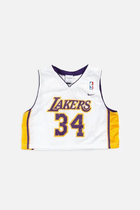 Rework LA Lakers NBA Crop Jersey - S