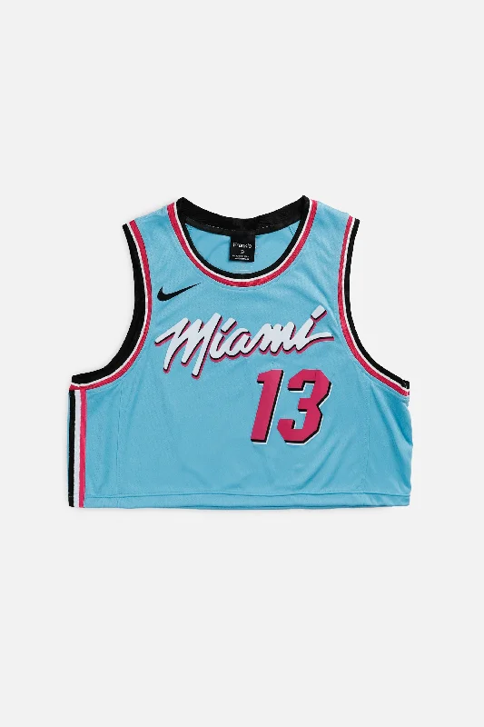 Rework Miami Heat NBA Crop Jersey - M