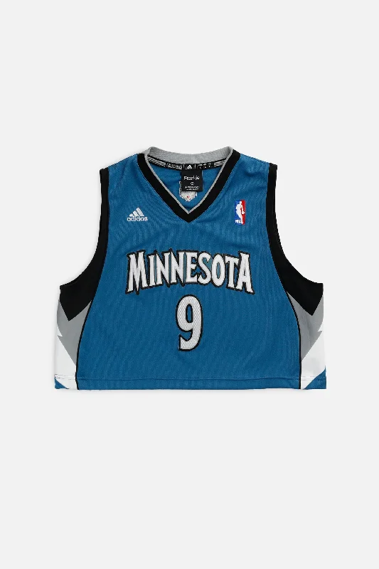 Rework Minnesota Timberwolves NBA Crop Jersey - S