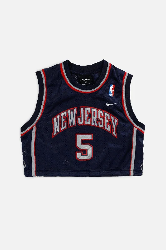 Rework New Jersey Nets NBA Crop Jersey - XS