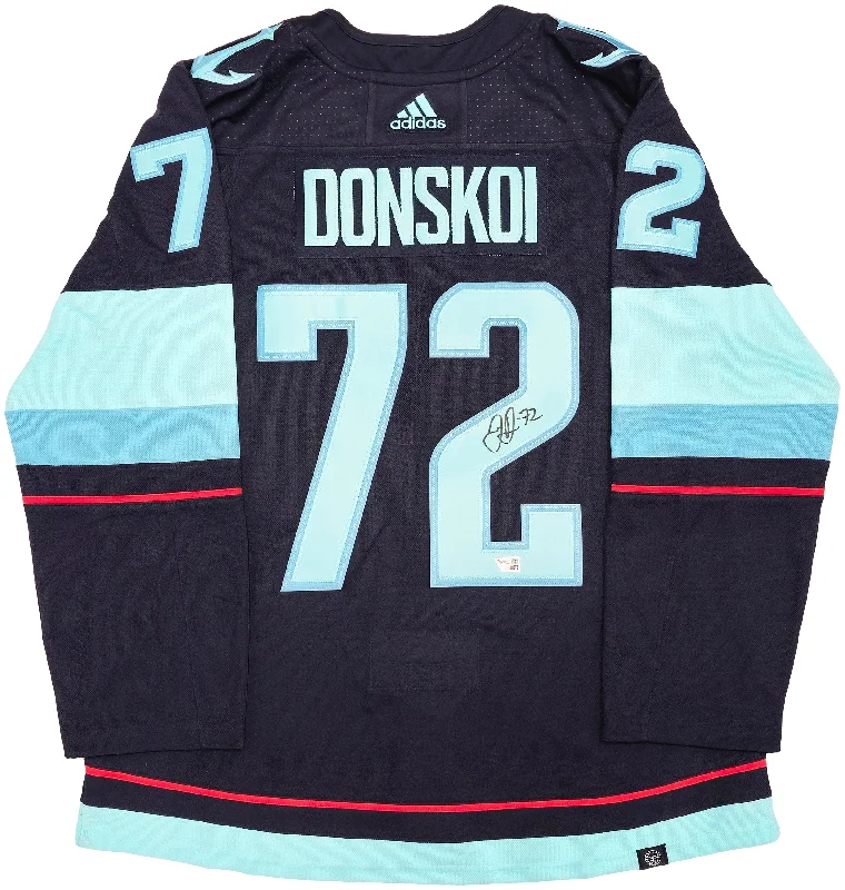 Seattle Kraken Joonas Donskoi Autographed Blue Adidas Authentic Jersey Size 54 With Inaugural Season Patch Fanatics Holo Stock #235584