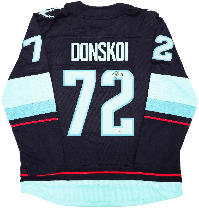 Seattle Kraken Joonas Donskoi Autographed Blue Fanatics Breakaway Jersey Size XL With Inaugural Season Patch Fanatics Holo Stock #235585