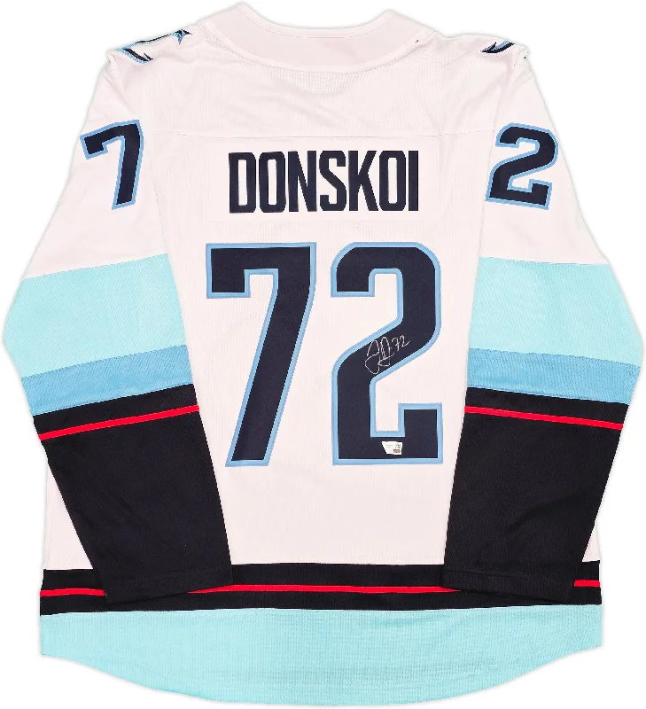 Seattle Kraken Joonas Donskoi Autographed White Fanatics Breakaway Jersey Size XL With Inaugural Season Patch Fanatics Holo Stock #235587