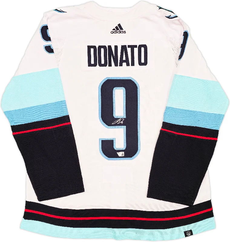 Seattle Kraken Ryan Donato Autographed White Adidas Authentic Jersey Size 54 With Inaugural Season Patch Fanatics Holo Stock #235572