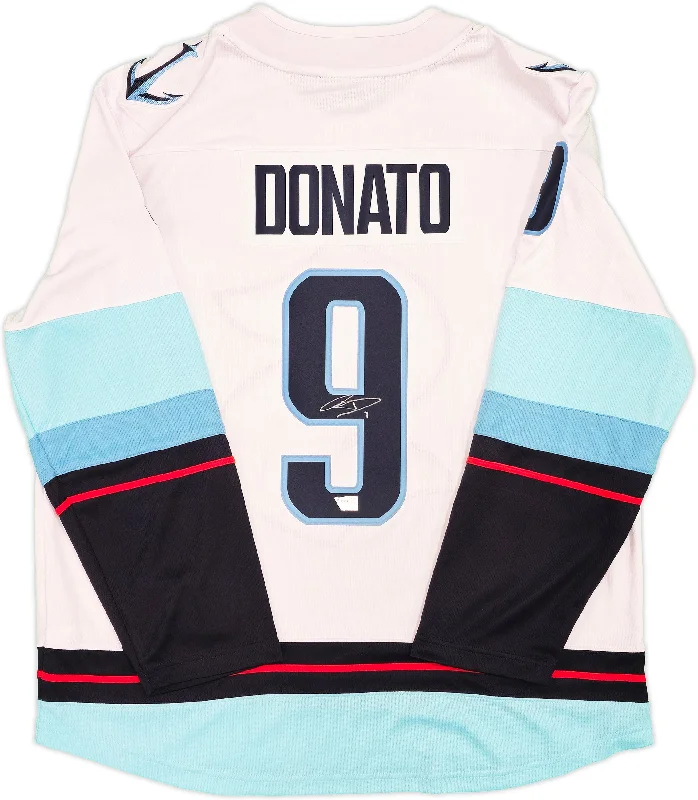 Seattle Kraken Ryan Donato Autographed White Fanatics Breakaway Jersey Size XL With Inaugural Season Patch Fanatics Holo Stock #235573