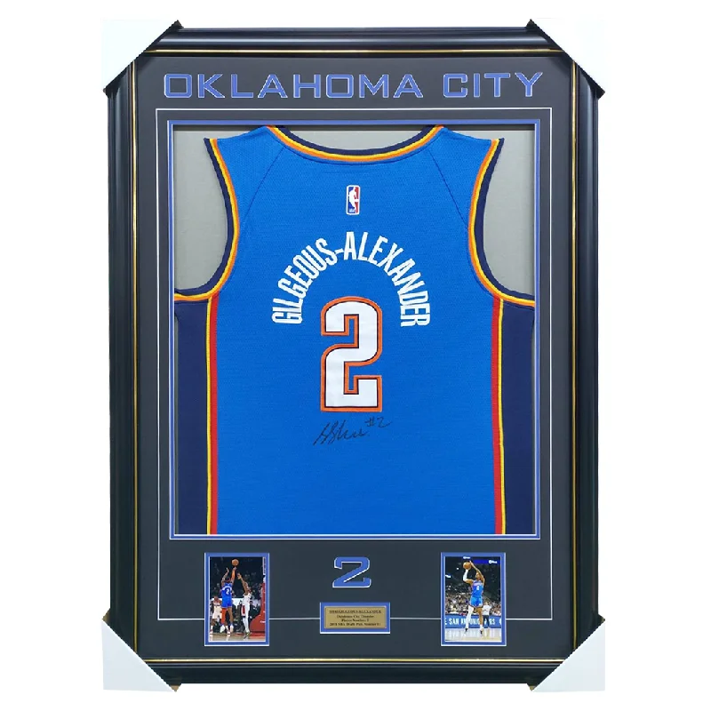 Shai Gilgeous-Alexander Oklahoma City Thunder Signed #2 Jersey Framed - 5838