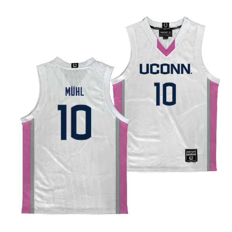 UConn Women's Basketball White/Pink Jersey   - Nika Mühl