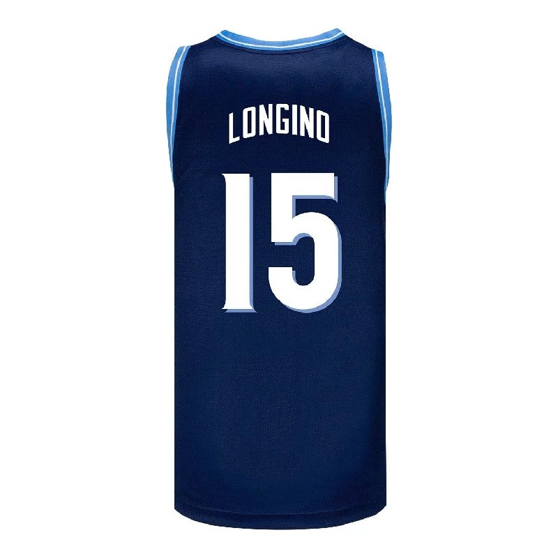 Villanova Wildcats Nike Basketball Student Athlete #15 Jordan Longino Navy Jersey