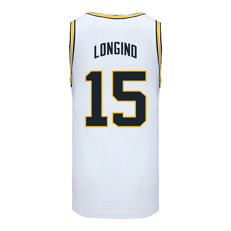 Villanova Wildcats Nike Basketball Student Athlete #15 Jordan Longino White Jersey