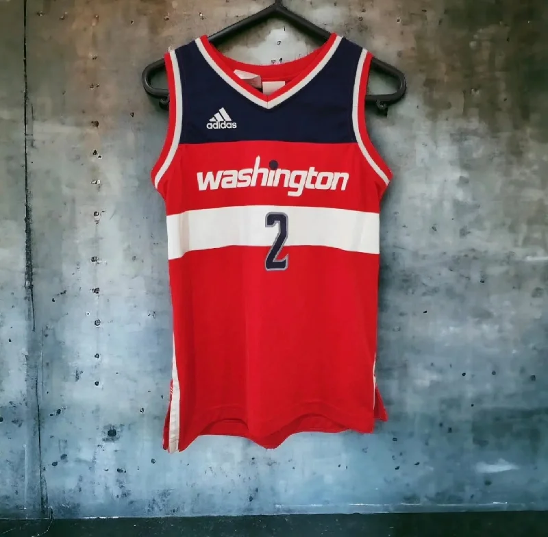 Youth Adidas Washington Wizards NBA Basketball Jersey, #2 Wall, Red, 9-10 Years