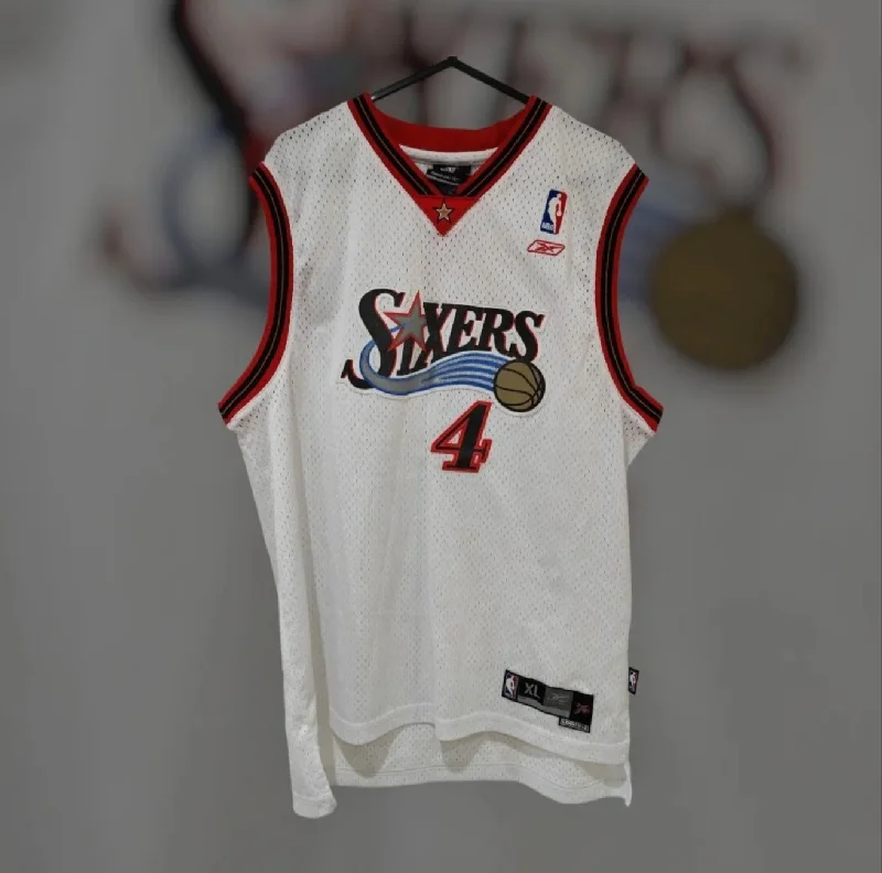 Youth Reebok Philadelphia 76ers NBA Basketball Jersey, #4 Webber, White, YXL